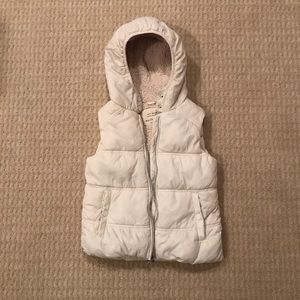 Zara Kids white puffer vest